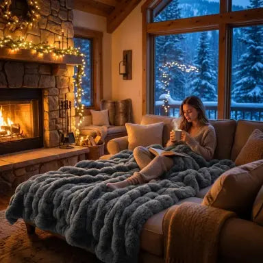 Cobija Deluxe Piel De Conejo Calidad Premium OFERTA🔥