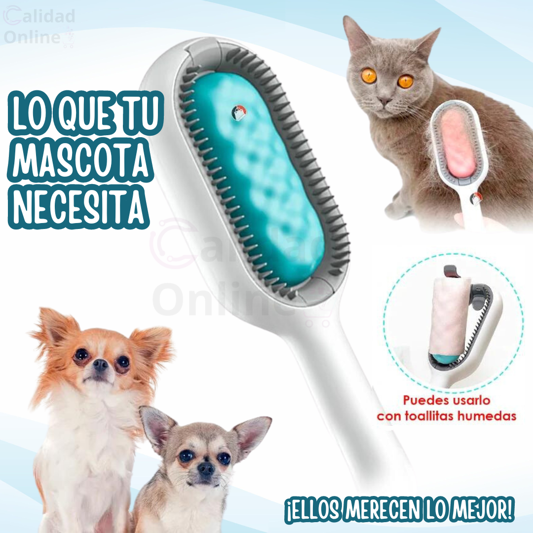 NUEVO CEPILLO MASAJEADOR Y REMOVEDOR DE PELOS 2 EN 1 🤩